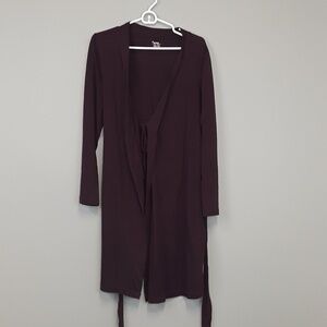 𝅺bump in the night purple wrap maternity dress